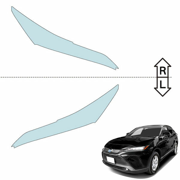 カット済みヘッドライトプロテクションフィルム  トヨタ ハリアー ハイブリッド (R2.6-) (AXUH80型/AXUH85型) (PH0130L2005A0SA)