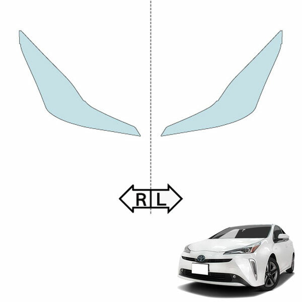 カット済みヘッドライトプロテクションフィルム  トヨタ プリウス (H30.12-R4.12(50系後期)) (ZVW51型/ZVW55型) (PH0136L1805A0SA)