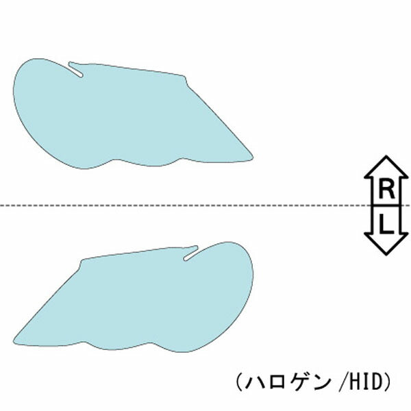 カット済みヘッドライトプロテクションフィルム  トヨタ マークX (H16.11-H18.9) (GRX120型/GRX125型/GRX121型) (PH0141B0405A0SA)