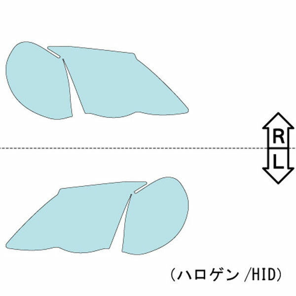 カット済みヘッドライトプロテクションフィルム  トヨタ マークX (H16.11-H18.9) (GRX120型/GRX125型/GRX121型) (PH0141B0405A0SB)
