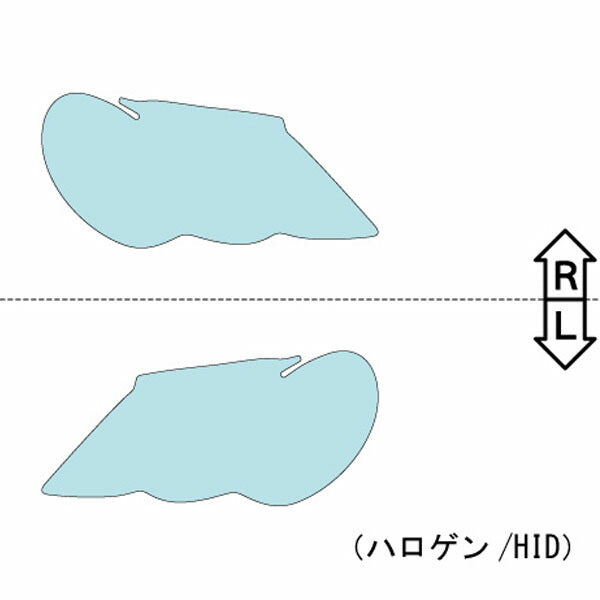 カット済みヘッドライトプロテクションフィルム  トヨタ マークX (H18.10-H21.9) (GRX120型/GRX125型/GRX121型) (PH0141B0605A0SA)