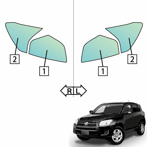 カット済みヘッドライトプロテクションフィルム  トヨタ RAV4 (H20.9-H24.11) (ACA36W型/ACA31W型) (X/STYLE/SPORT) (PH0148K0805A0SA)