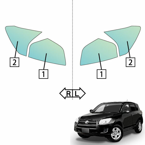 カット済みヘッドライトプロテクションフィルム  トヨタ RAV4 (H24.12-H28.8) (ACA36W型/ACA31W型) (PH0148K1205A0SA)