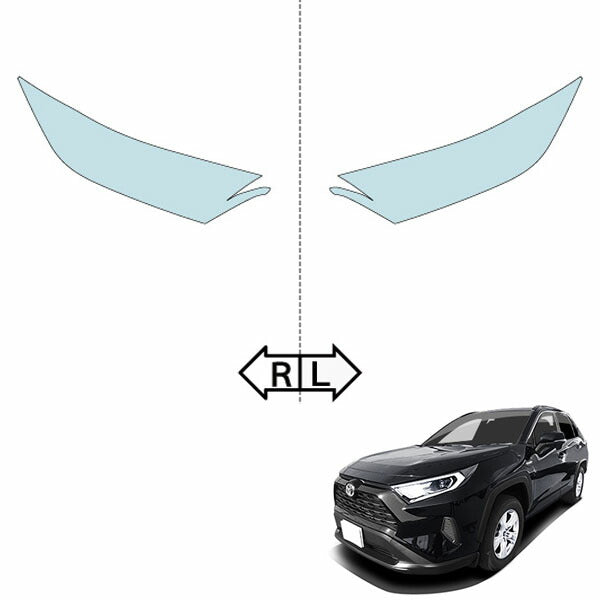 カット済みヘッドライトプロテクションフィルム  トヨタ RAV4 ハイブリッド (H31.4-) (AXAH52型/AXAH54型) (X/G/Adventure) (PH0148L1905A0SA)