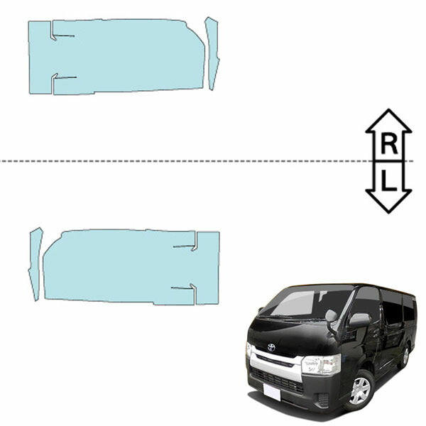 カット済みヘッドライトプロテクションフィルム  トヨタ ハイエース 5ドア (H29.12-R2.4) (PH0151I1705A0SA)