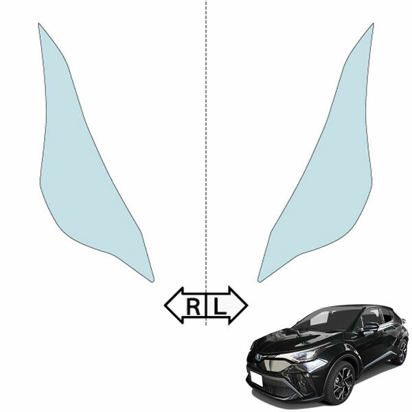 カット済みヘッドライトプロテクションフィルム  トヨタ C-HR ハイブリッド (R1.10-R5.7) (ZYX11型) (G) (PH0167L1905B0SA)