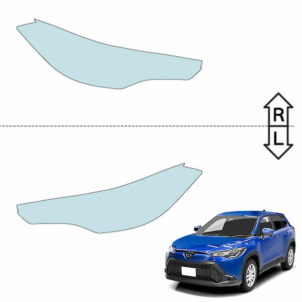 カット済みヘッドライトプロテクションフィルム  トヨタ カローラ クロス (R3.9-R5.9) (ZSG10型) (G X/G/S/Z) (PH0170K2105A0SA)