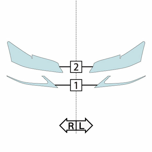 カット済みヘッドライトプロテクションフィルム  レクサス GS F (H27.11-R2.9) (URL10型) (Base) (PH0201S1505A0SA)