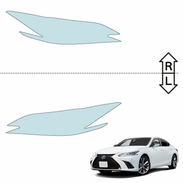 カット済みヘッドライトプロテクションフィルム  レクサス ES (H30.10-) (AXZH10型/AXZH11型) (F SPORT/version L) (PH0208L1805B0SA)