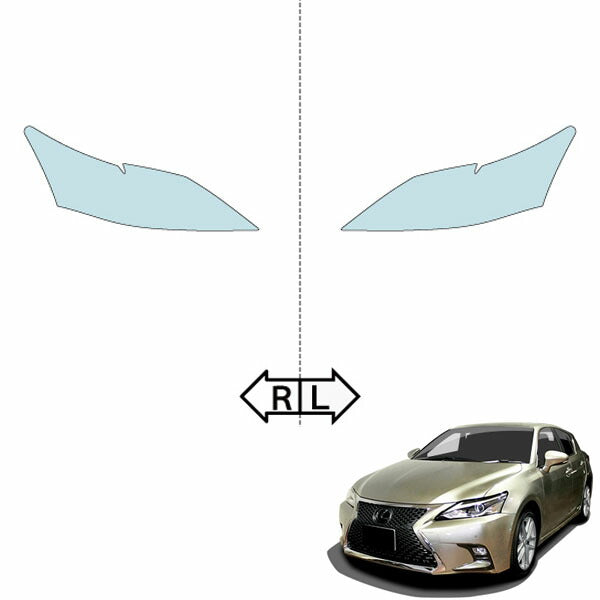 カット済みヘッドライトプロテクションフィルム  レクサス CT (H29.8-R4.11) (ZWA10型) (version C/version L) (PH0213L1705B0SA)