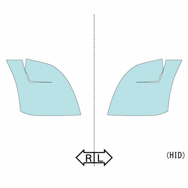 カット済みヘッドライトプロテクションフィルム  日産 エクストレイル (H15.6-H19.7) (T30型/NT30型/PNT30型) (S/X/GT) (PH0302K0305B0SA)