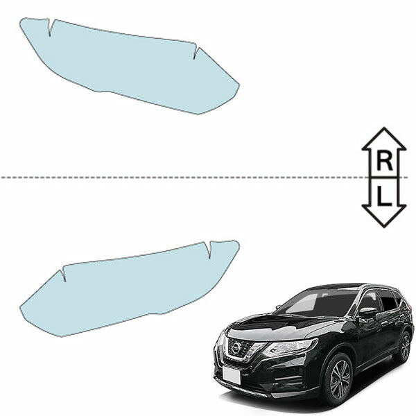 カット済みヘッドライトプロテクションフィルム  日産 エクストレイル (H29.6-R4.11(T32型)) (T32型/NT32型) (PH0302K1705A0SB)