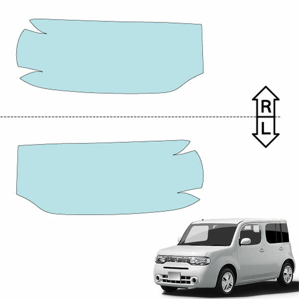 カット済みヘッドライトプロテクションフィルム  日産 キューブ (H20.11-R2.3) (Z12型/NZ12型) (15X/15G/15X Vセレクション/ライダー) (PH0307H0805A0SA)