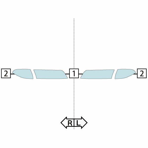 カット済みヘッドライトプロテクションフィルム  日産 スカイライン セダン (H1.8-H3.7) (FR32型/HR32型/HCR32型) (GXi/GTE/GTS) (PH0311BB905A0SA)