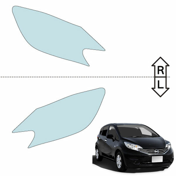 カット済みヘッドライトプロテクションフィルム  日産 ノート (H24.9-H25.11) (E12型) (S/X/SDIG-S/X DIG-S/MEDALIST) (PH0319H1205A0SA)