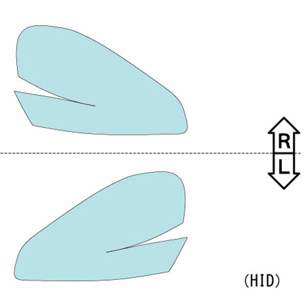 カット済みヘッドライトプロテクションフィルム  日産 シーマ (H15.8-H24.4) (HF50型/GF50型/GNF50型) (PH0320B0305A0SA)