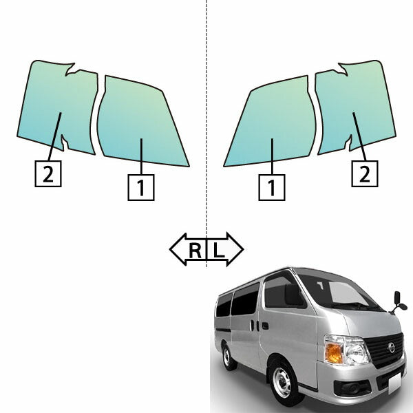 カット済みヘッドライトプロテクションフィルム  日産 キャラバン(NV350) 5ドア (H21.1-H24.6) (##F-##E25型) (バンDX ロングBODY 標準ルーフ) (PH0336I0905A0SA)