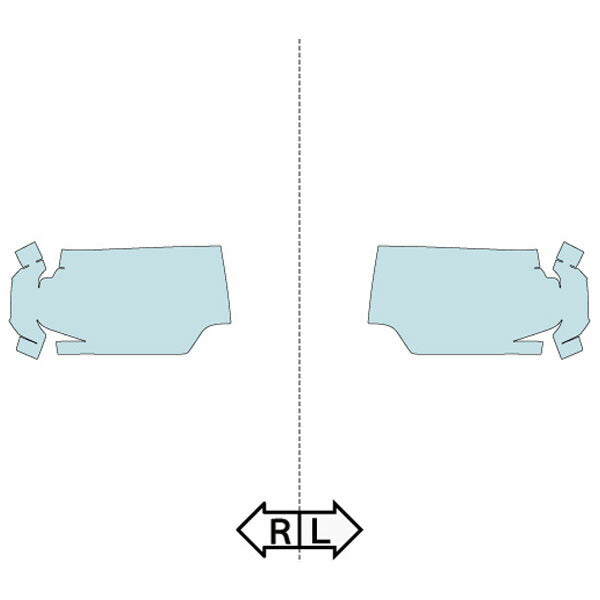 カット済みヘッドライトプロテクションフィルム  日産 NV100クリッパーバン ハイルーフ (H24.1-H25.11) (U71V型/U72V型) (DX/GX/GXターボ) (PH0343R1205A0SA)