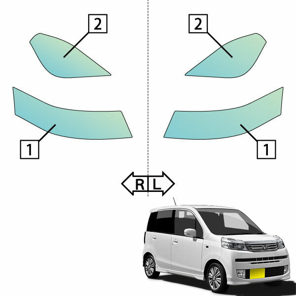 カット済みヘッドライトプロテクションフィルム  ホンダ ライフ (H22.11-H26.4) (JC1型/JC2型) (PH0418A1005A0SA)