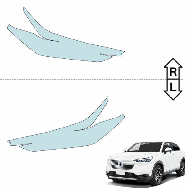 カット済みヘッドライトプロテクションフィルム  ホンダ ヴェゼル e:HEV (R3.4-) (RV5型/RV6型) (e:HEV X/e:HEV Z/e:HEV PLaY) (PH0438M2105A0SA)