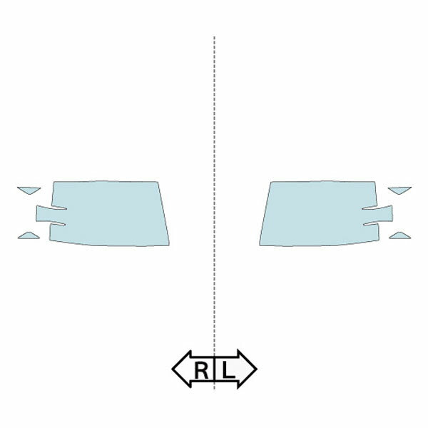 カット済みヘッドライトプロテクションフィルム  三菱 タウンボックス (H17.12-H23.11) (U61W型/U62型) (PH0512A0505A0SA)