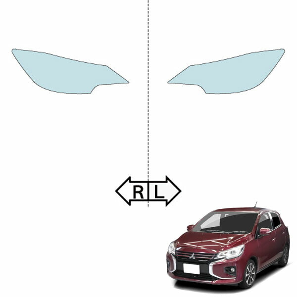 カット済みヘッドライトプロテクションフィルム  三菱 ミラージュ (R2.4-R5.3) (A03A型) (G) (PH0521H2005B0SA)