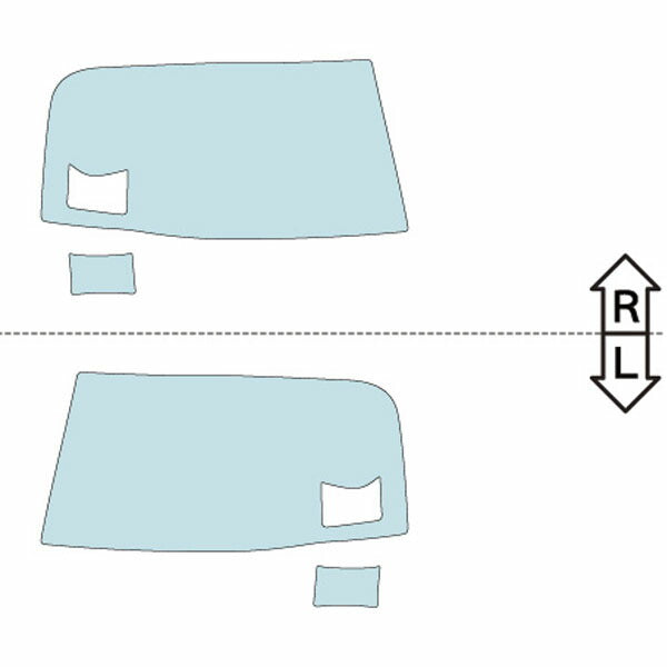 カット済みヘッドライトプロテクションフィルム  三菱 ミニキャブ バン (H12.11-H17.12) (U61V型/U62V型) (CS/CD/CL) (PH0523A0005A0SA)