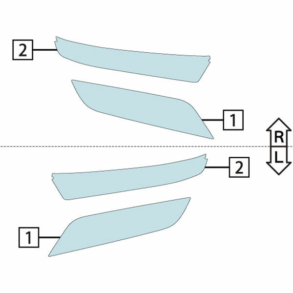 カット済みヘッドライトプロテクションフィルム  三菱 デリカD:2 カスタム ハイブリッド (R2.12-) (MB37S型) (MV) (PH0525L2005A0SA)