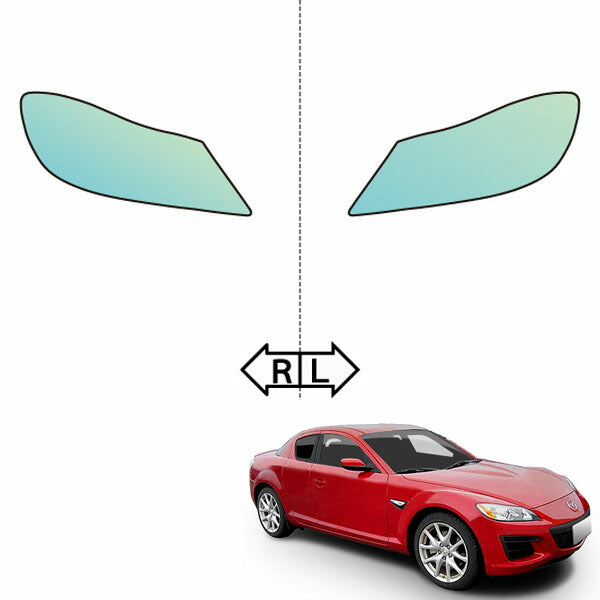 カット済みヘッドライトプロテクションフィルム  マツダ RX-8 (H21.5-H24.6) (SE3P型) (Type G/Type E/Type S/Type RS) (PH0601D0905A0SA)