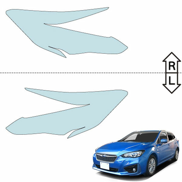 カット済みヘッドライトプロテクションフィルム  スバル インプレッサ スポーツ (H28.10-R1.10) (GT2型/GT3型/GT6型/GT7型) (PH0703H1605A0SA)