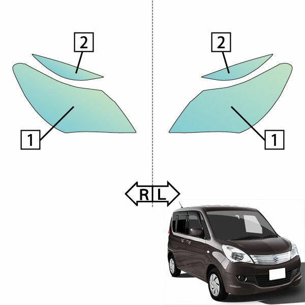 カット済みヘッドライトプロテクションフィルム  スズキ ソリオ (H23.1-H25.11) (MA15S型) (G/G4/X/S) (PH0822H1105A0SA)