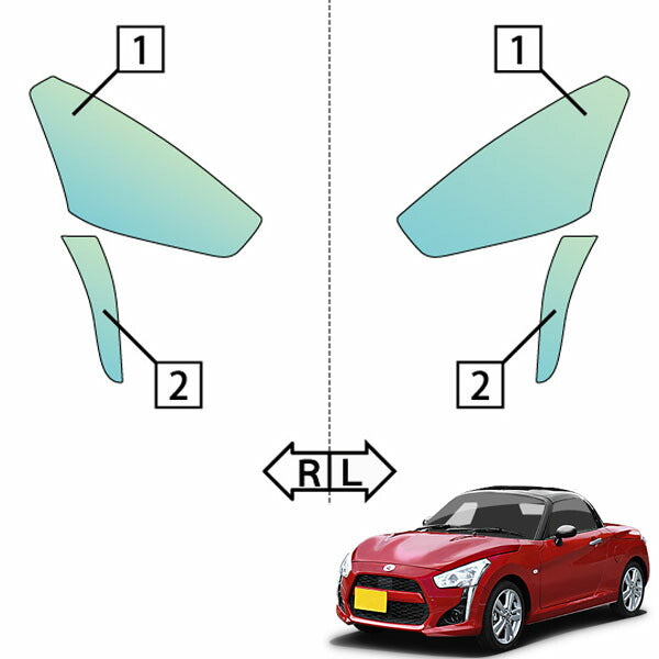 カット済みヘッドライトプロテクションフィルム  ダイハツ コペン (H26.6-R3.3) (LA400K型) (Robe) (PH0902U1405A0SA)