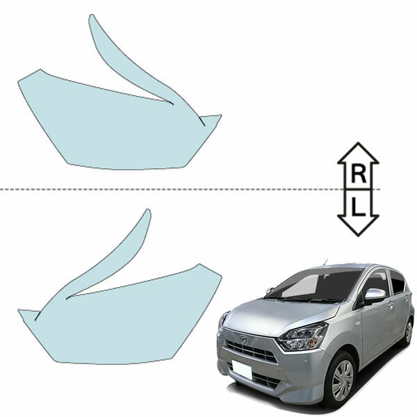 カット済みヘッドライトプロテクションフィルム  ダイハツ ミラ イース (H29.5-) (LA350S型/LA360S型) (X SA3/G SA3) (PH0921A1705B0SA)