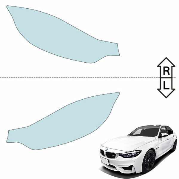 カット済みヘッドライトプロテクションフィルム  BMW M3 セダン (H26.2-R1.9) (3C30型) (Base) (PH3013B1405A0SA)