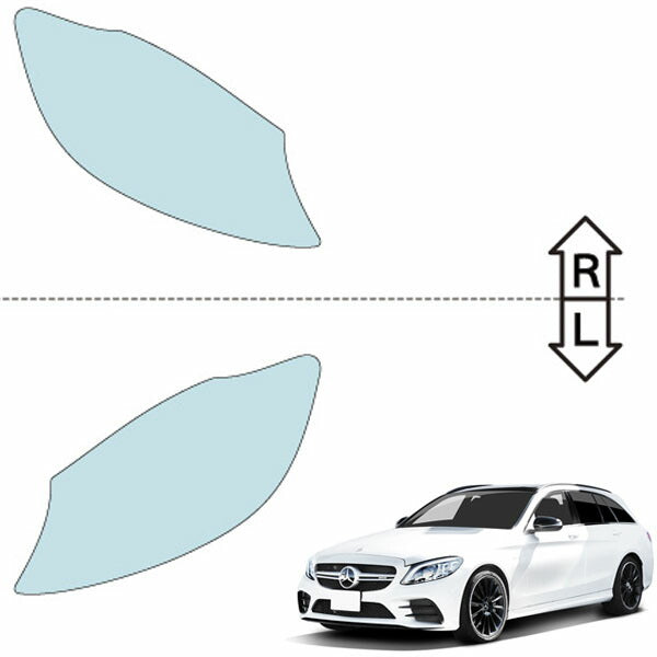 カット済みヘッドライトプロテクションフィルム  メルセデスベンツ AMG Cクラス ステーションワゴン (H30.7-R3.6) (S205型(205264)／S205型(205286/205287)) (PH3113F1805A0SA)