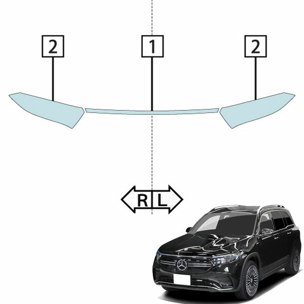 カット済みヘッドライトプロテクションフィルム  メルセデスベンツ EQB SUV (R4.7-) (X243(243601C型/243612C型)) (PH3182N2205A0SB)