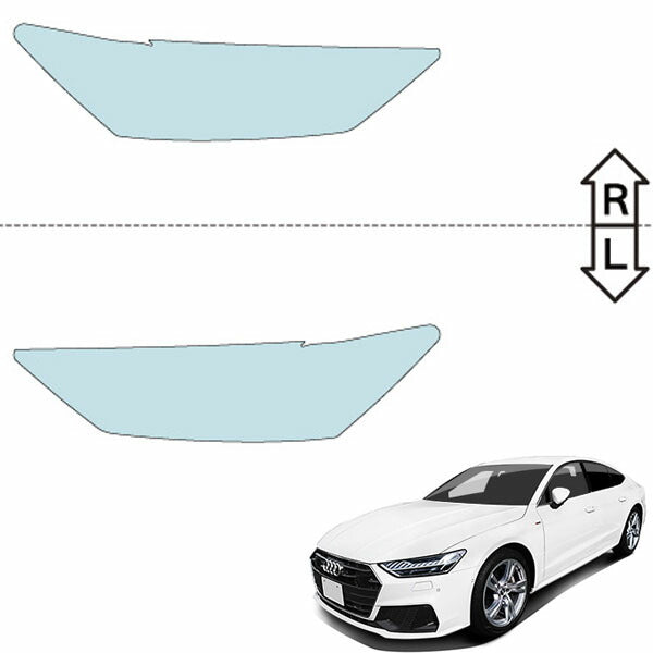 カット済みヘッドライトプロテクションフィルム  アウディ A7 スポーツバック (H30.9-) (F2DLZS型) (S line) (PH3207D1805B0SA)