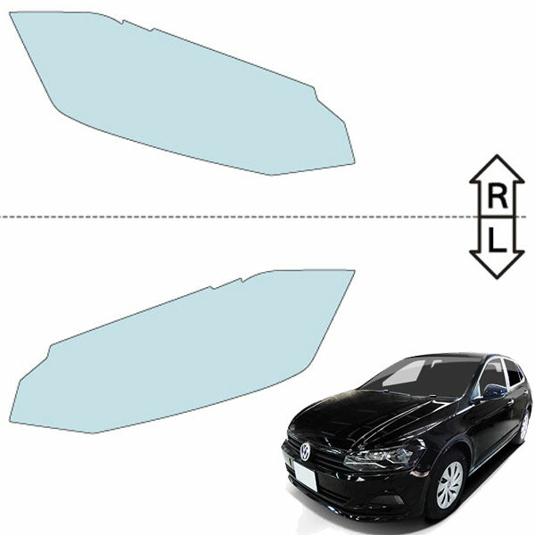 カット済みヘッドライトプロテクションフィルム  フォルクスワーゲン ポロ (H30.3-R4.5) (AWCHZ型) (Trendline／Comfortline／Highline) (PH3302H1805A0SA)
