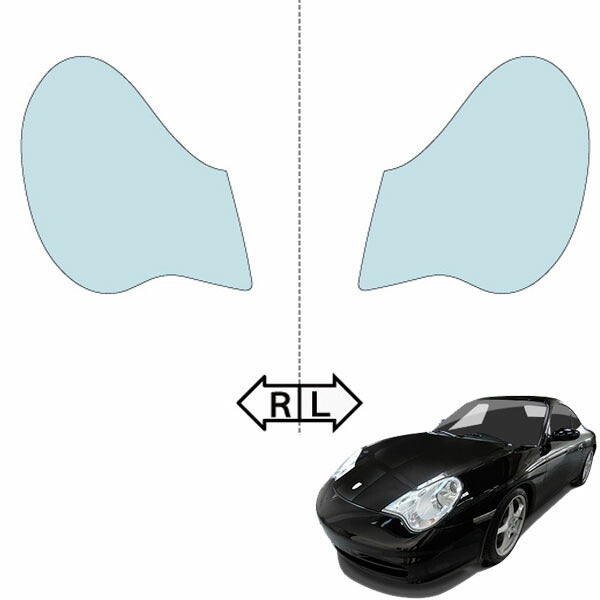 カット済みヘッドライトプロテクションフィルム ポルシェ 911 (H13.9