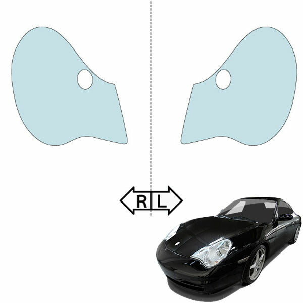 カット済みヘッドライトプロテクションフィルム ポルシェ 911 (H13.9