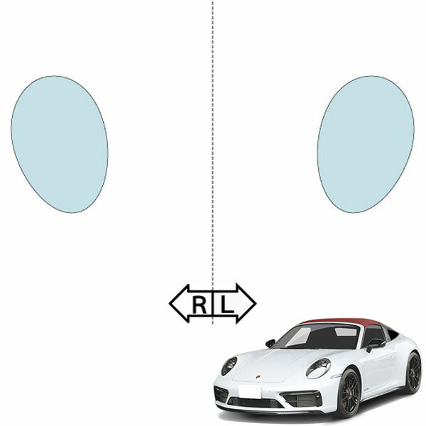 カット済みヘッドライトプロテクションフィルム  ポルシェ 911 Targa GTS (R3.4-R6.4【992 前期】) (982(992NC1/992NC2)型) (Targa4 GTS) (PH3408C2105A0SA)