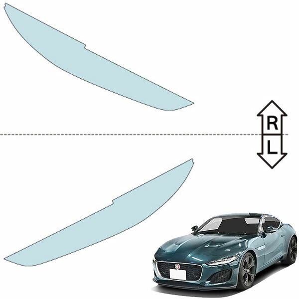 カット済みヘッドライトプロテクションフィルム  ジャガー F-TYPE クーペ (R2.1-) (J60XC型／J608C型) (Base／R-DYNAMIC／R) (PH4275C2005A0SA)