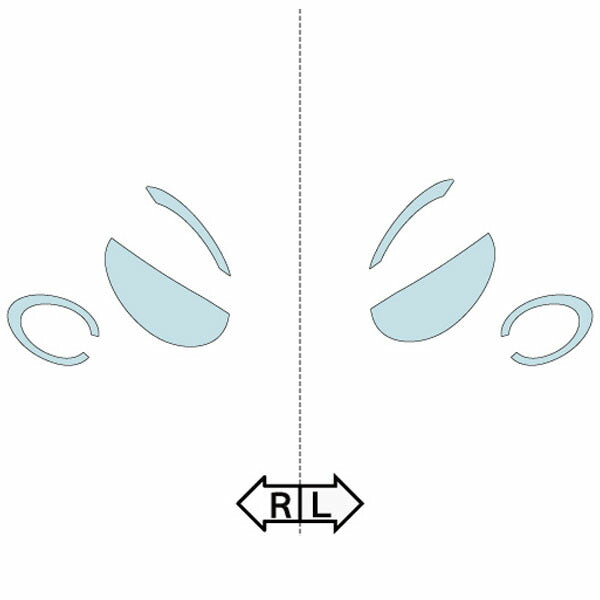 カット済みヘッドライトプロテクションフィルム  フィアット 500e (R4.6-) (FA1型) (POP／ICON) (PH5001N2205A0SB)