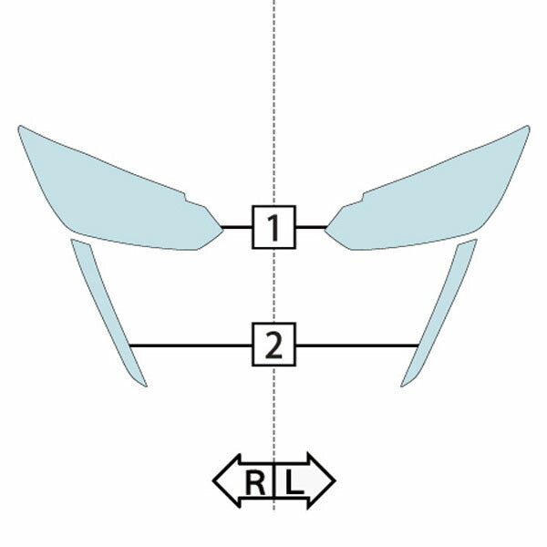 カット済みヘッドライトプロテクションフィルム  プジョー e-208 (R2.7-) (P21ZK01型) (Allure/GT) (PH5802N2005A0SB)