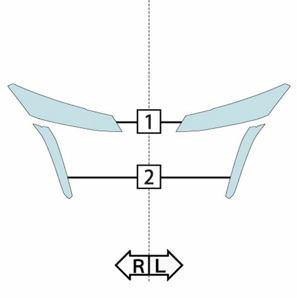 カット済みヘッドライトプロテクションフィルム  プジョー 308SW (R4.4-) (P52HN05型／P52YH01型／P525G06H型) (Allure/Allure BlueHDi) (PH5803F2205A0SB)