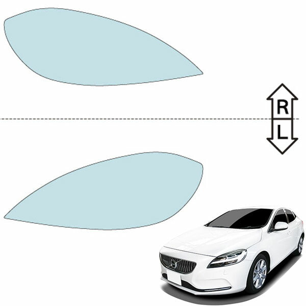 カット済みヘッドライトプロテクションフィルム  ボルボ V40 (H28.7-R2.12) (MB4154T型／MD4204T型／MB420型) (PH6204H1605A0SA)