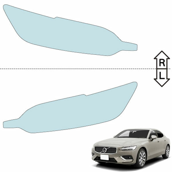 カット済みヘッドライトプロテクションフィルム  ボルボ S60 (R1.11-R4.6) (ZB420型／ZB420TM型／ZB420PT6型) (PH6206B1905A0SA)
