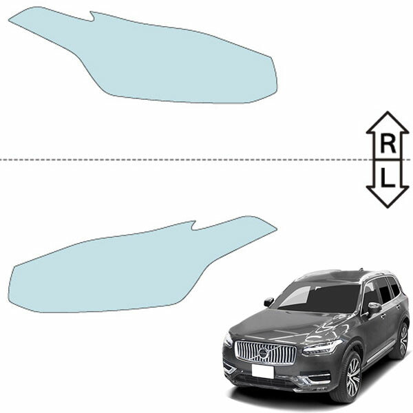 カット済みヘッドライトプロテクションフィルム  ボルボ XC90 (R1.8-) (PH6239K1905A0SA)