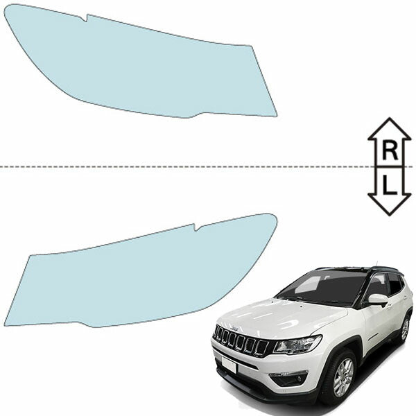 カット済みヘッドライトプロテクションフィルム  ジープ コンパス (H29.12-R3.5) (M624型) (Sport／Longitude／Limited) (PH7604K1705A0SA)