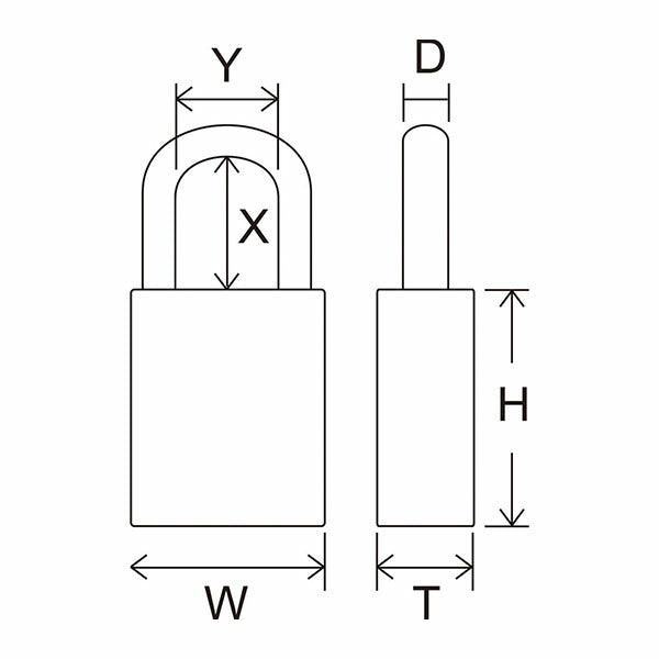 日本正規品 フェデラル ロックアウト用南京錠 イエロー (PL90-Y-P)(4545301109183) FEDERAL